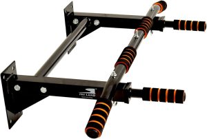 SKY LAND Wall-Mounted Pull-Up Bar with Punching Bag Holder | Heavy-Duty Steel, Multi-Grip Positions for Home Gym & Strength Training | Supports 130KG | EM-1120 (Black) Multi Grip