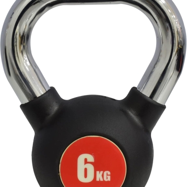 SKY LAND Kettlebell Rubber Coated Cast Iron Kettle dumbbell with Chrome Handle Kettlebell Weight For Strength And Weight Training – Exercise Kettlebell For Whole Body Workout-EM-9267-6