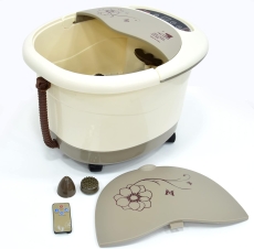 Foot Massage Spa Bath with Heat, Remote Control, Temperature Control, Bubbles, Timer, Massage Roller Pedicure Foot Spa Tub Foot Soaker for Soothe & Relax Tired Feet, Em-2165