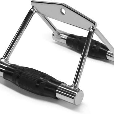 SKY LAND Double D Handle Lat Pull Bar for Cable Machine Attachment, Heavy Duty Chrome Tricep Pushdown & Row Handle for Gym, Home Workout, Strength Training, Bodybuilding, Weightlifting Equipment UAE