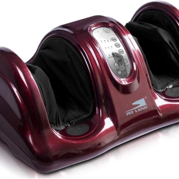 Foot Massager Machine Shiatsu Foot Massager, Therapeutic Reflexology Kneading and Rolling for Feet, Ankle, High-Intensity Rollers, Remote Control- EM-2158, Maroon