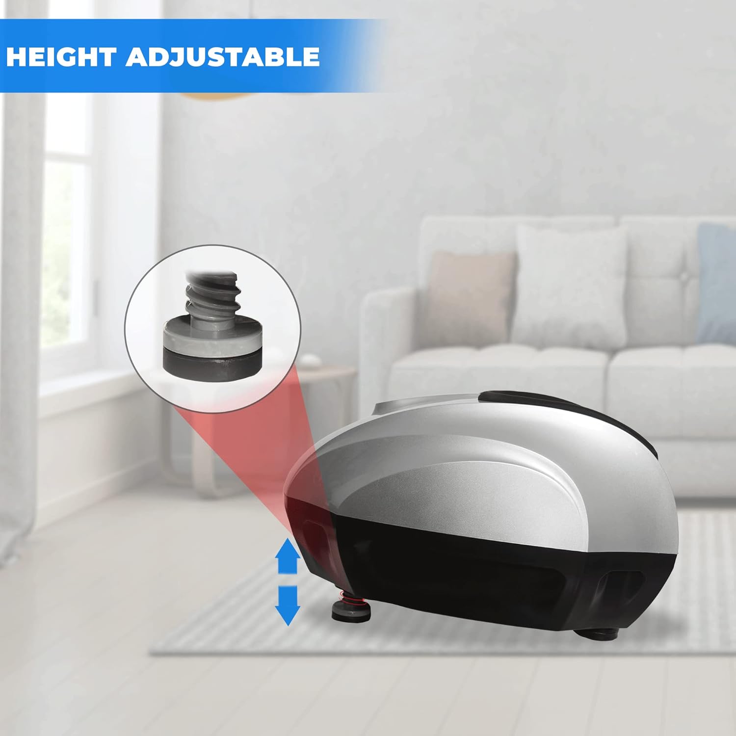 Foot Massager, Shiatsu Foot Massager with Heat Function, Kneading, Rolling and Air Compression, Relieves Pain from Plantar Fasciitis and Revives Tired Feet, EM-2190 - Image 4