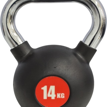 SKY LAND Kettlebell Rubber Coated Cast Iron Kettle dumbbell with Chrome Handle Kettlebell Weight For Strength And Weight Training – Exercise Kettlebell For Whole Body Workout-EM-9267-14