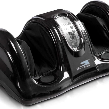 Foot Massager Machine | Shiatsu Foot & Calf Massager For Reflexology Kneading & Rolling with Remote Control | Promotes Blood Circulation & Relieves Foot Pain | EM-2158, Black