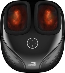 Shiatsu Foot Massager Machine with Heat, Electric Feet Massager for Pain Relief & Circulation, Deep Kneading, Air Compression, Relaxation for Home & Office, Fits Up to EU Size 45 EM-2195