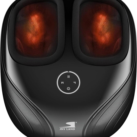 Shiatsu Foot Massager Machine with Heat, Electric Feet Massager for Pain Relief & Circulation, Deep Kneading, Air Compression, Relaxation for Home & Office, Fits Up to EU Size 45 EM-2195