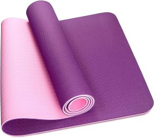 SKY LAND Yoga Mat Non Slip,6mm Yoga Mat-Ideal for HiiT, Pilates, Yoga, and Home Workouts-TPE Gym Exercise Mat Ideal for Various Fitness Routines (Purple, 183 x 61cm)-EM-9304-P
