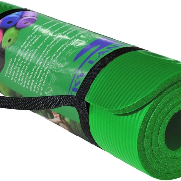 SKY LAND Yoga Mat Non Slip,10mm Yoga Mat with Included Strap-Ideal for HiiT, Pilates, Yoga, and Home Workouts-NBR Gym Exercise Mat Ideal for Various Fitness Routines (Green, 183 x 61cm)-EM-9315-G