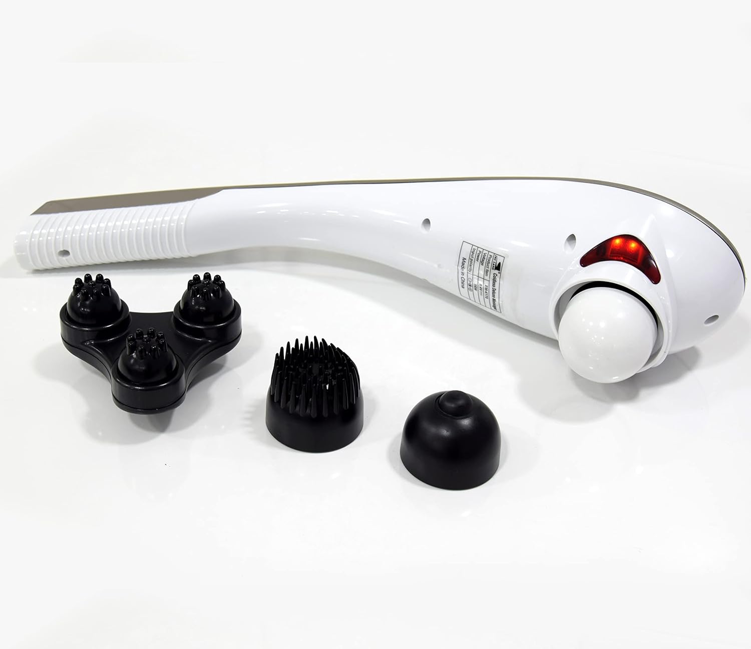 Handheld Body & Back Massager ?C Cordless Rechargeable Deep Tissue Percussion Massager for Muscle Pain Relief, Stress Reduction & Relaxation with 4 Interchangeable Massage Nodes EM-4170 - Image 5