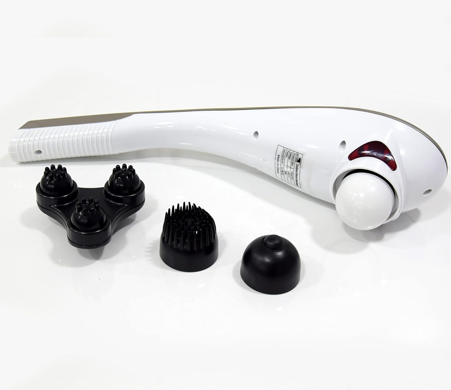 Handheld Body & Back Massager ?C Cordless Rechargeable Deep Tissue Percussion Massager for Muscle Pain Relief, Stress Reduction & Relaxation with 4 Interchangeable Massage Nodes EM-4170 - Image 3