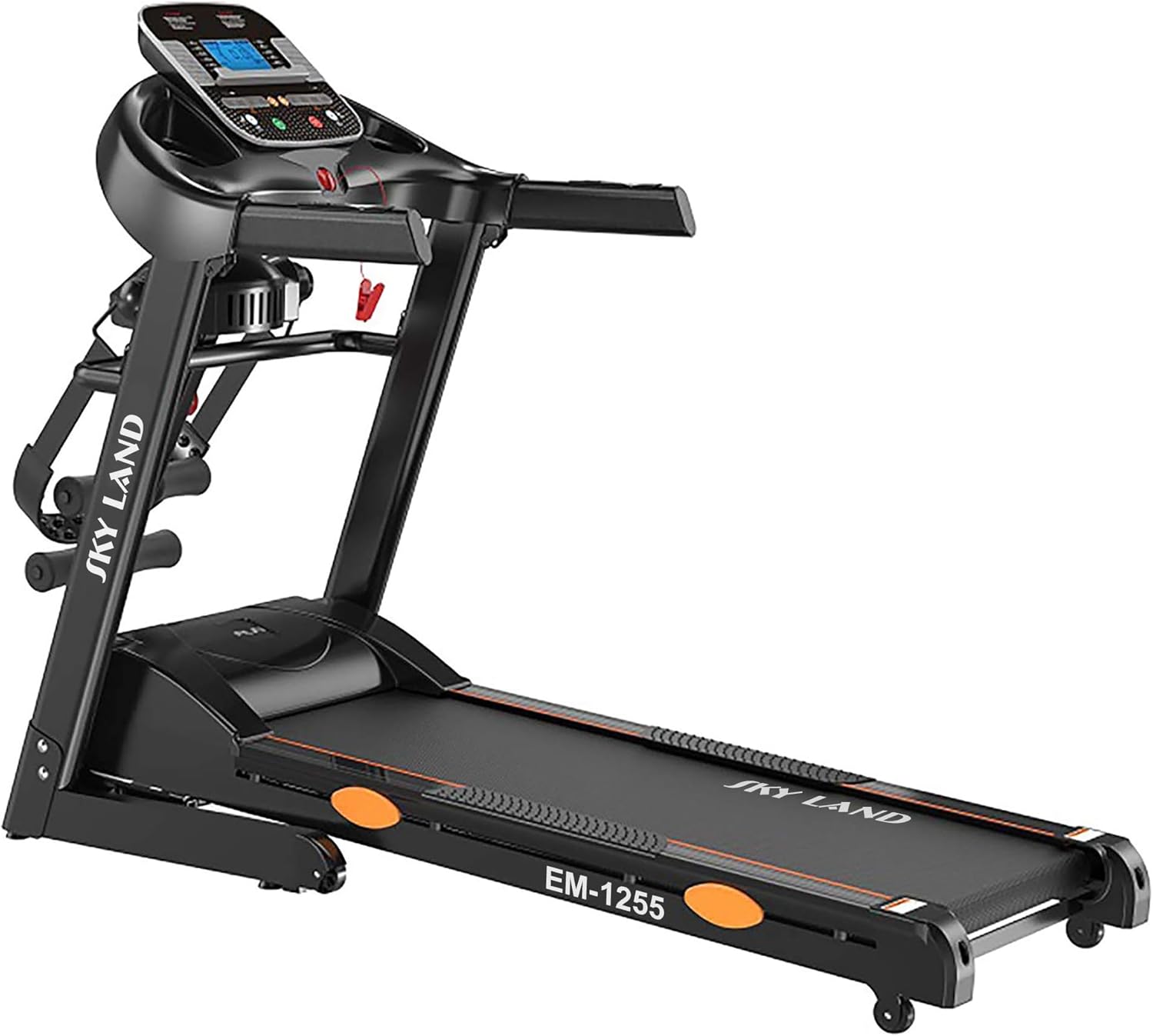 Treadmill 5HP Peak Motor Running Machine with Auto Incline, Foldable Treadmill for Home Gym, Bluetooth FitShow App, Massager & Dumbbells, 16 km/h Speed, 120kg Capacity EM-1255