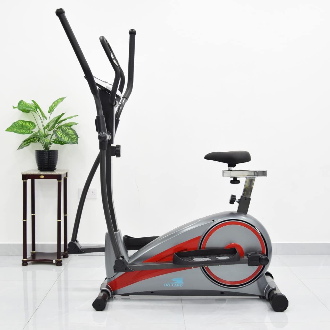 Elliptical and Upright Exercise Bike Magnetic Cardio Dual Trainer With 4 Way Adjustable Seat Elliptical Machine For Home - Em-1547 - Image 2