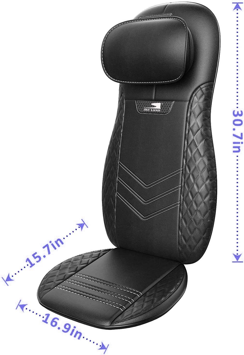 Neck & Back Massager with Heat, Shiatsu & Rolling Massage Chair Pad with Adjustable Neck Pillow, Vibration Seat & Spot Massage for Pain Relief & Relaxation | Home & Office ?C EM-5227 - Image 7