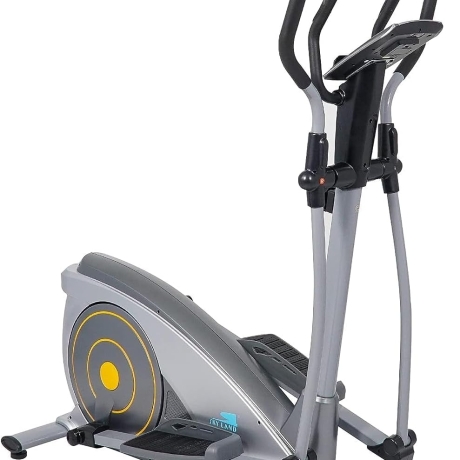 Elliptical Cross Trainer, Magnetic Exercise Machine with 15 Resistance Levels, LCD Digital Monitor, Transport Wheels & 250 lbs Weight Capacity, Home Gym Fitness Equipment EM-1541