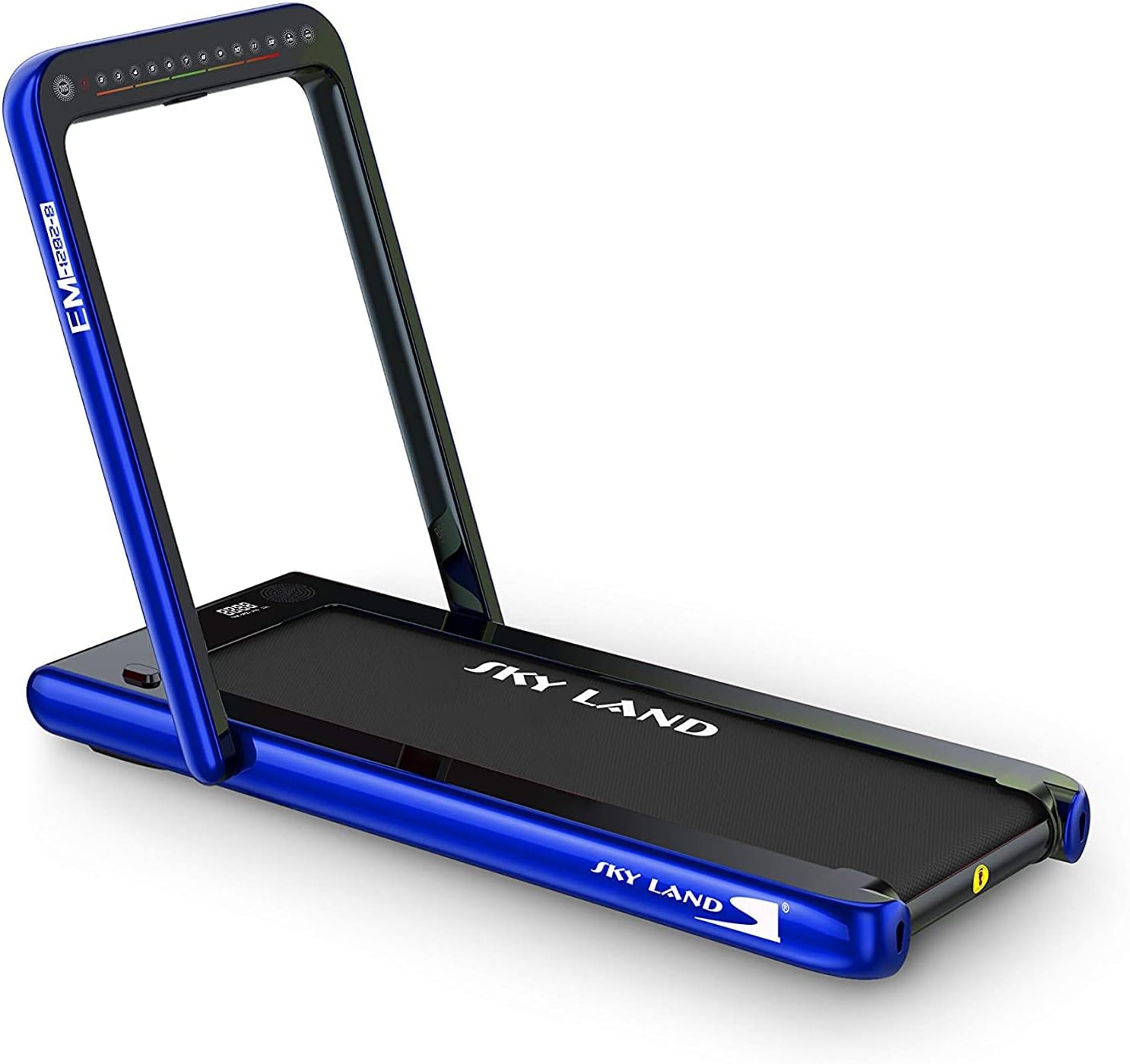 2-in-1 Walking Pad & Foldable Treadmill, 2.25 HP Motor, Auto Speed, Bluetooth Speaker, LED Display, Compact Home & Office Running Machine EM-1282-B