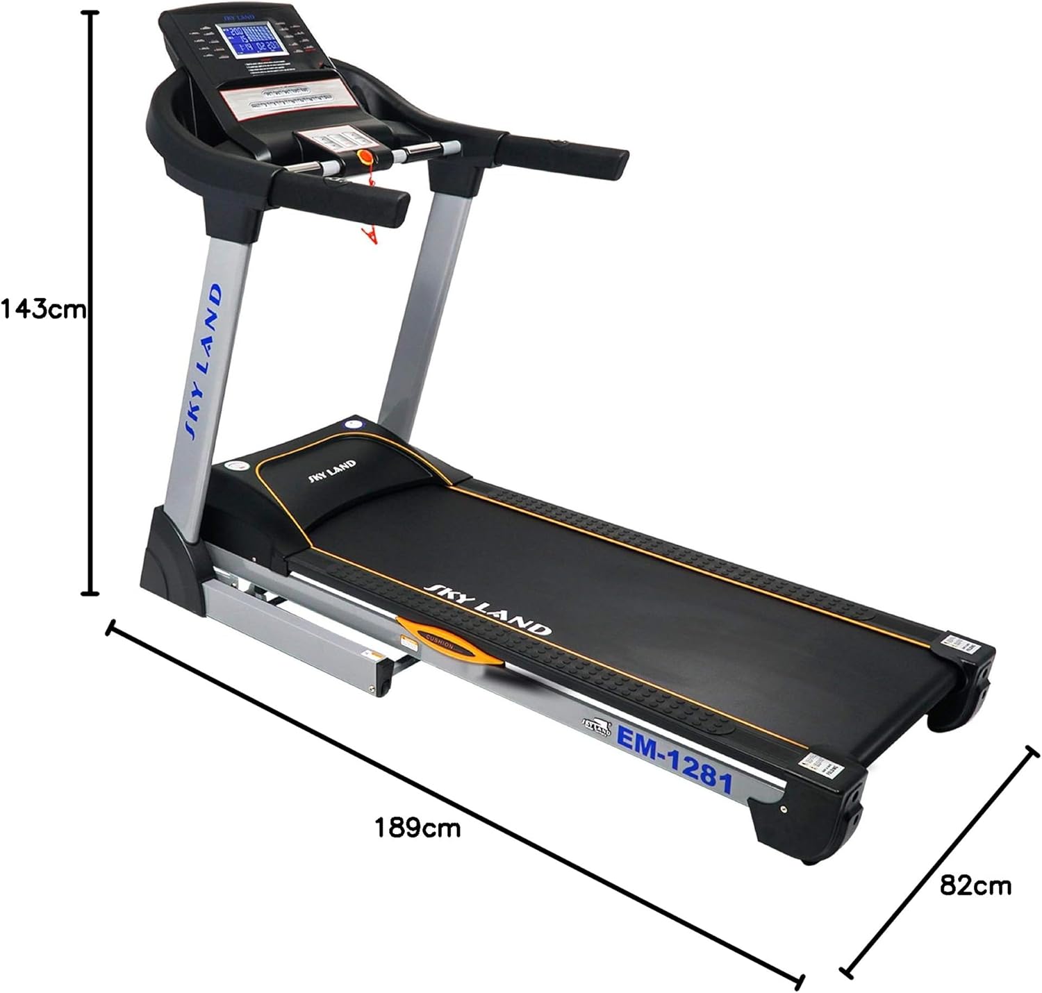 Treadmill for Home, Foldable Heavy Duty AC Motor Treadmill with 3.0 HP Continuous / 6.0 HP Peak Power, 15-Level Auto Incline, FitShow App Support, Light Commercial Cardio Machine ?C EM-1281 - Image 6
