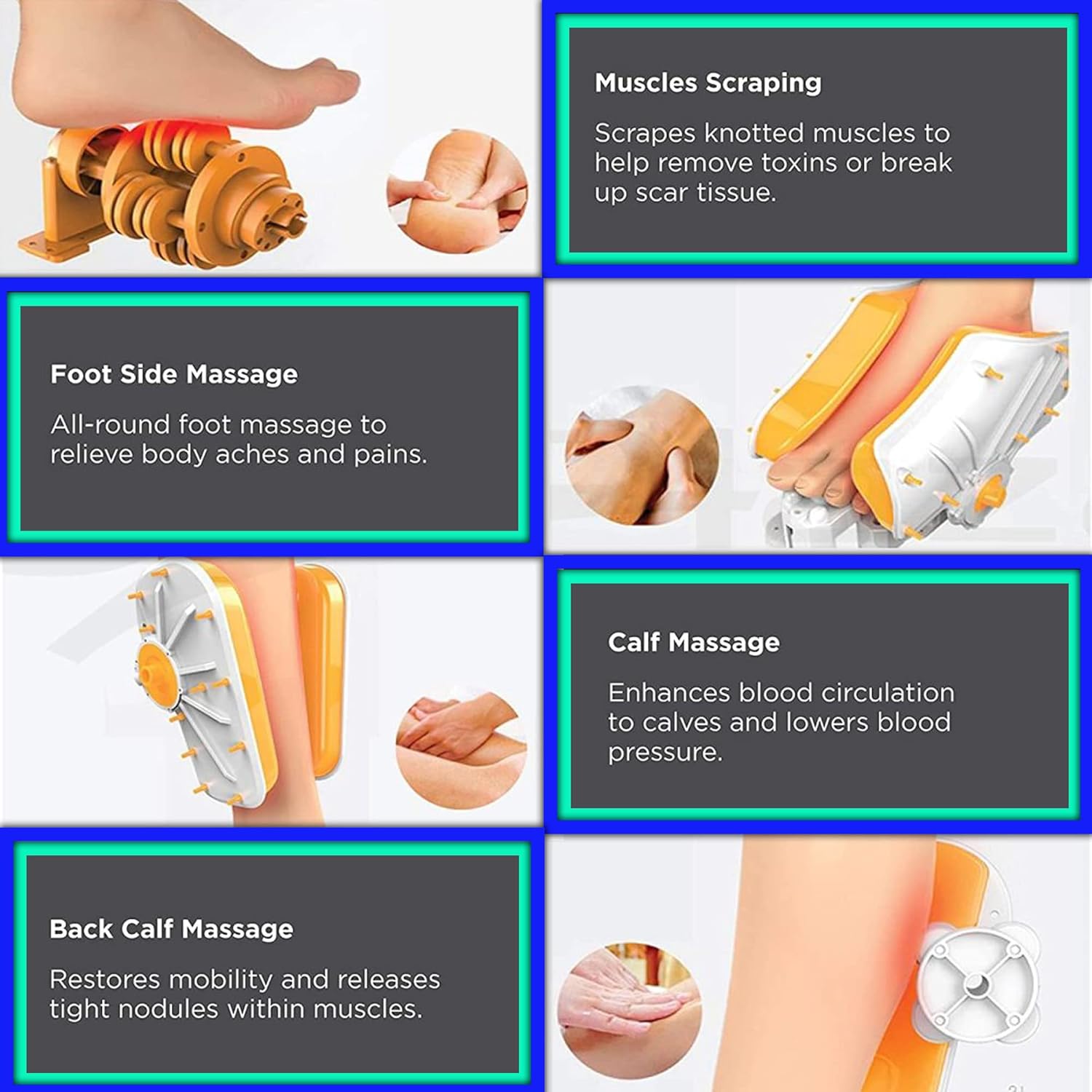 Kneading,Air Compression Rolling Vibration Warming Foot Massager And Calf Massager- EM-2134 - Image 7