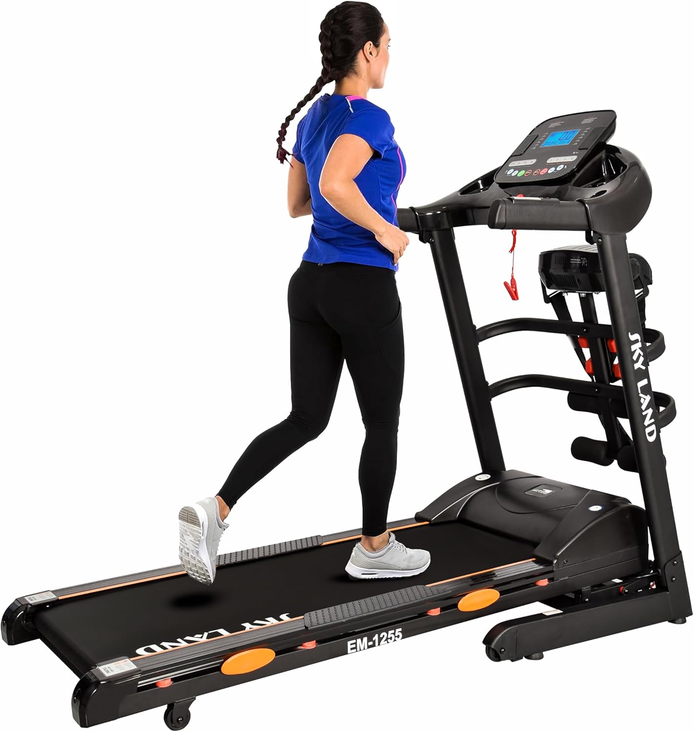 Treadmill 5HP Peak Motor Running Machine with Auto Incline, Foldable Treadmill for Home Gym, Bluetooth FitShow App, Massager & Dumbbells, 16 km/h Speed, 120kg Capacity EM-1255 - Image 3