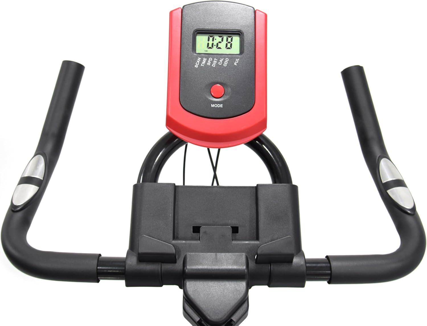 Exercise Bike, Indoor Cycling Spin Bike For Cardio & Strength Training Workouts Water Bottle Holder -Adjustable Height For Home Use, EM 1561, Red - Image 8