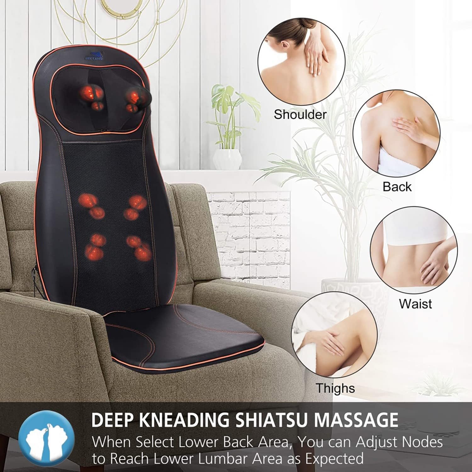 Rolling Body Massager For Multi Usage - EM-5210, Black - Image 3