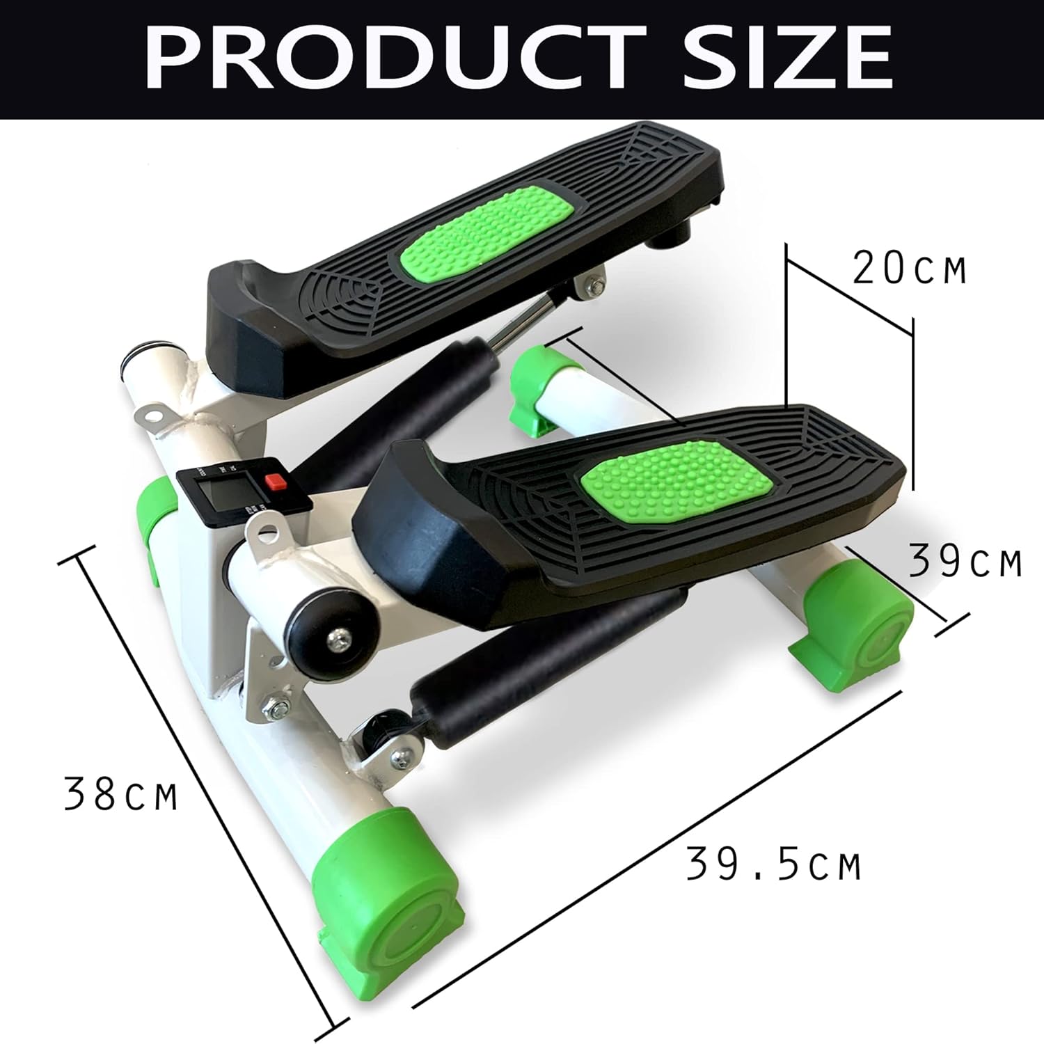 Steppers for Exercise, Mini Stair Stepper With Resistance Rope, Desk Step Machine with Dual Resistance Bands, Full Body Cardio Workout Equipment With LCD Display- EM-2182 - Image 7
