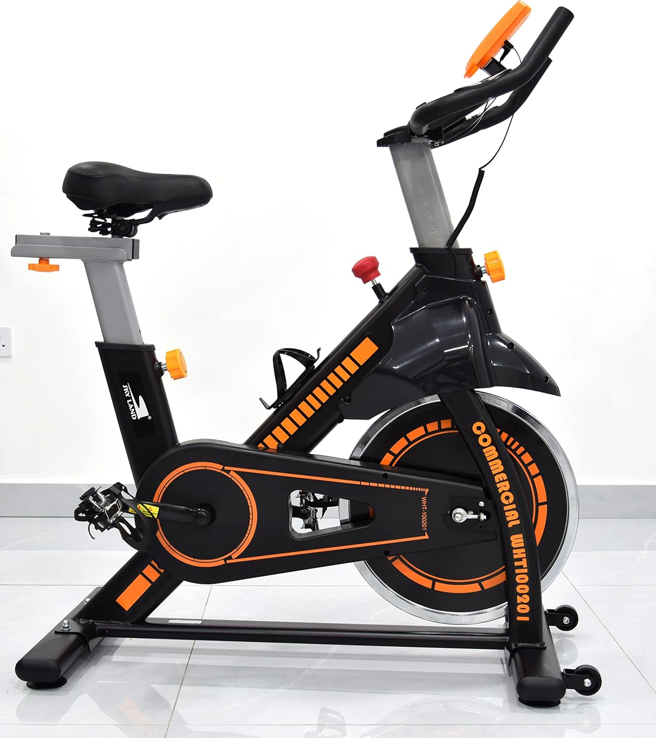 Exercise Bike for Home Cardio | Heavy-Duty Spin Bike with 28 LBS Flywheel, Adjustable Seat & Handlebar, LCD Monitor, Belt Drive Quiet Cycling Workout ?C EM-1560-O - Image 3