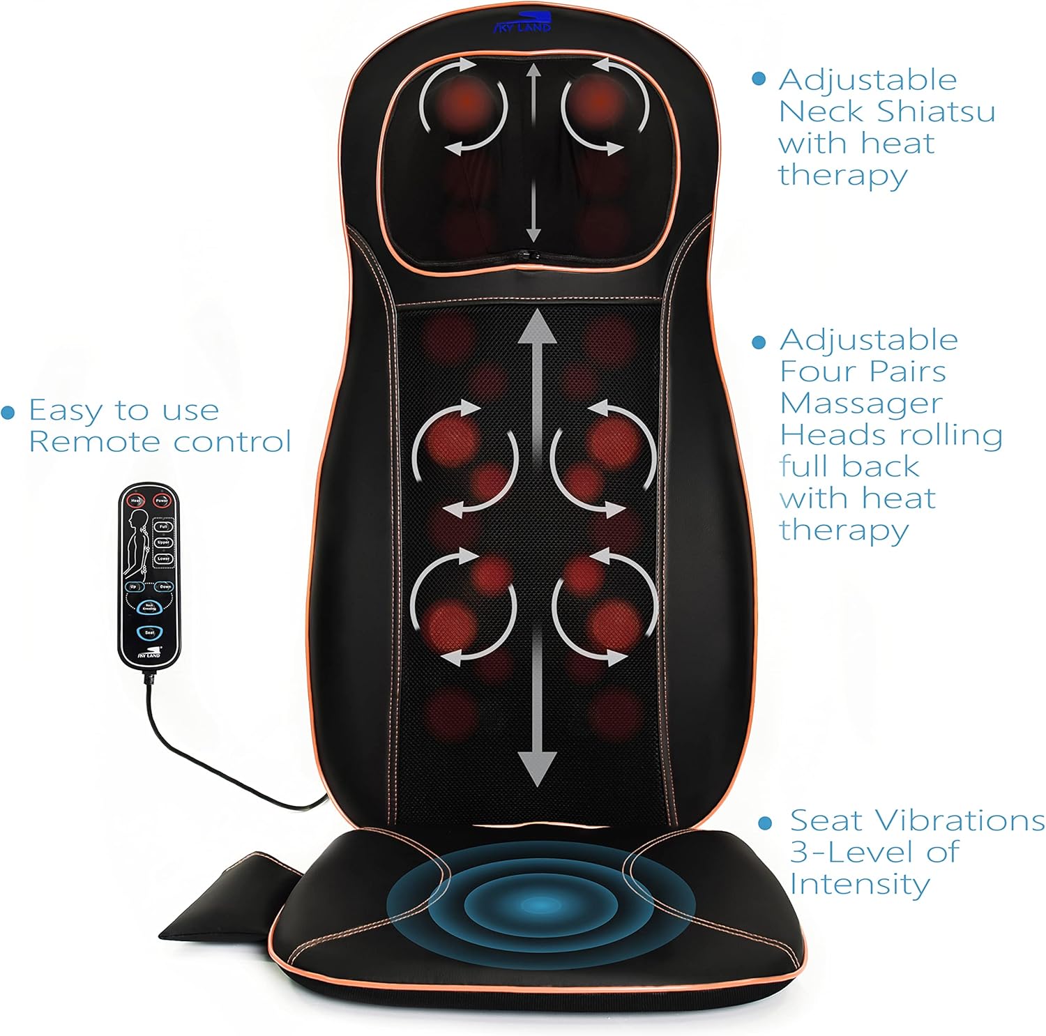 Rolling Body Massager For Multi Usage - EM-5210, Black - Image 6