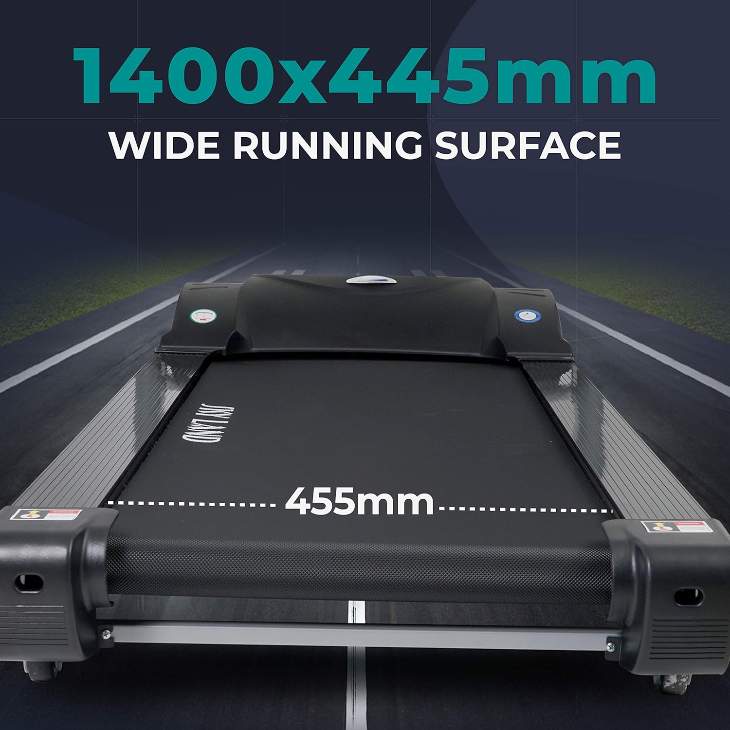 Foldable Treadmill | 5.5 HP Peak DC Motor, Built-in Massager & Bluetooth Speaker, Automatic 18% Incline | Home & Office Running Machine EM-1272 - Image 7