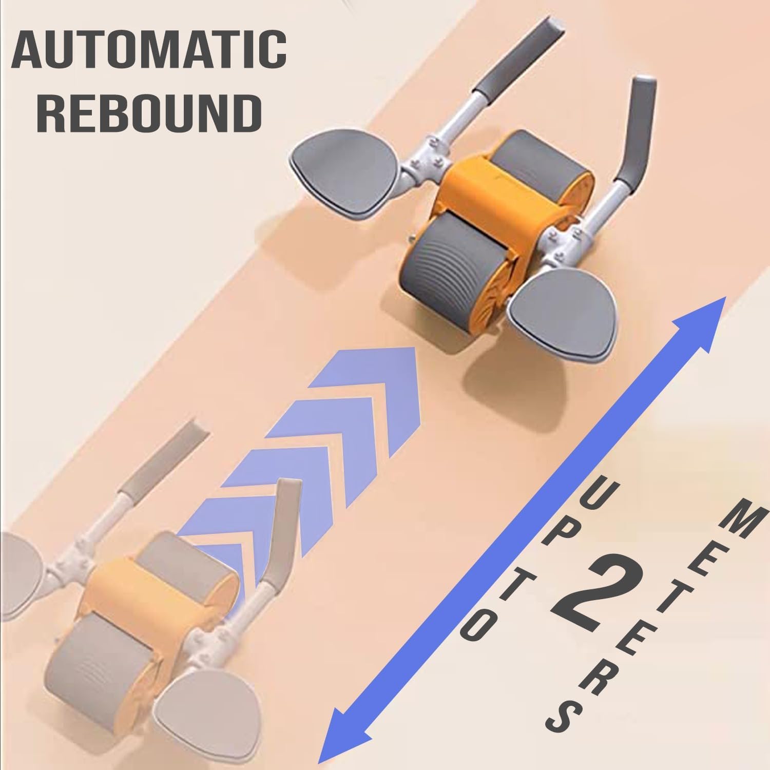 SKY LAND Ab Roller Wheel with Automatic Rebound & Elbow Support, Double Wheel Core Strength Trainer, Abdominal Workout Equipment for Home Fitness, Fat Burning & Core Training EM-9362 - Image 3